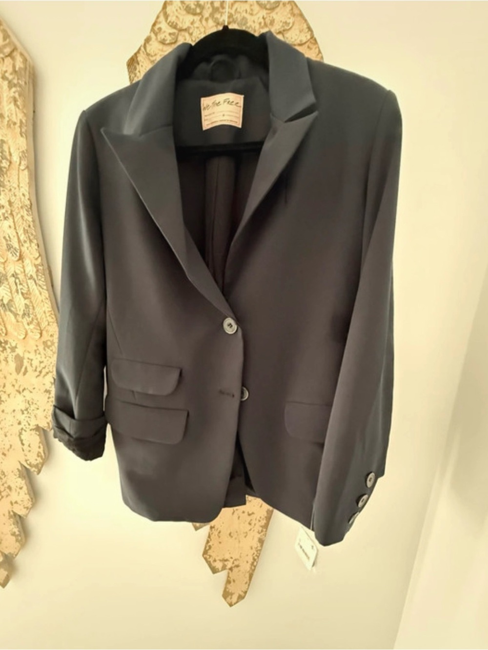 We The Free Women's Navy Single-Breasted Blazer